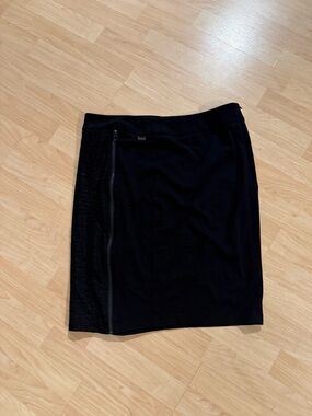 Classic Black Pencil Skirt with Side Zip Detail